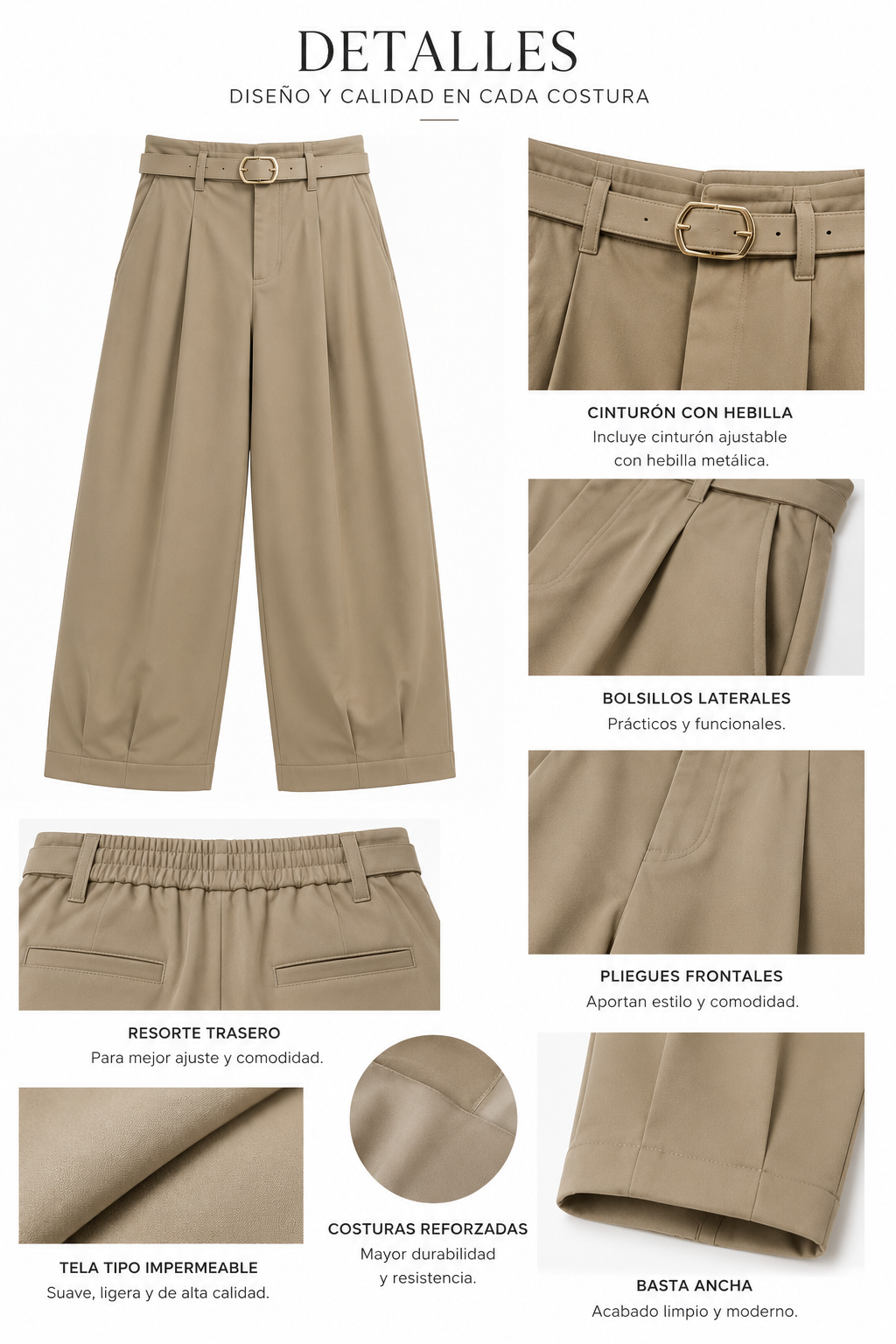 Pantalón Barrel Liso