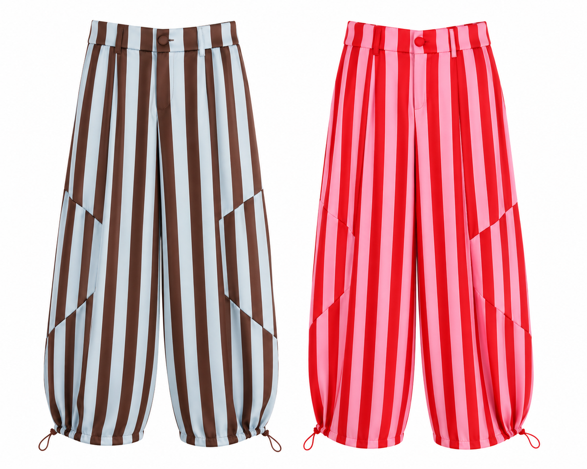 Pantalón de Rayas con Jareta Ajustable