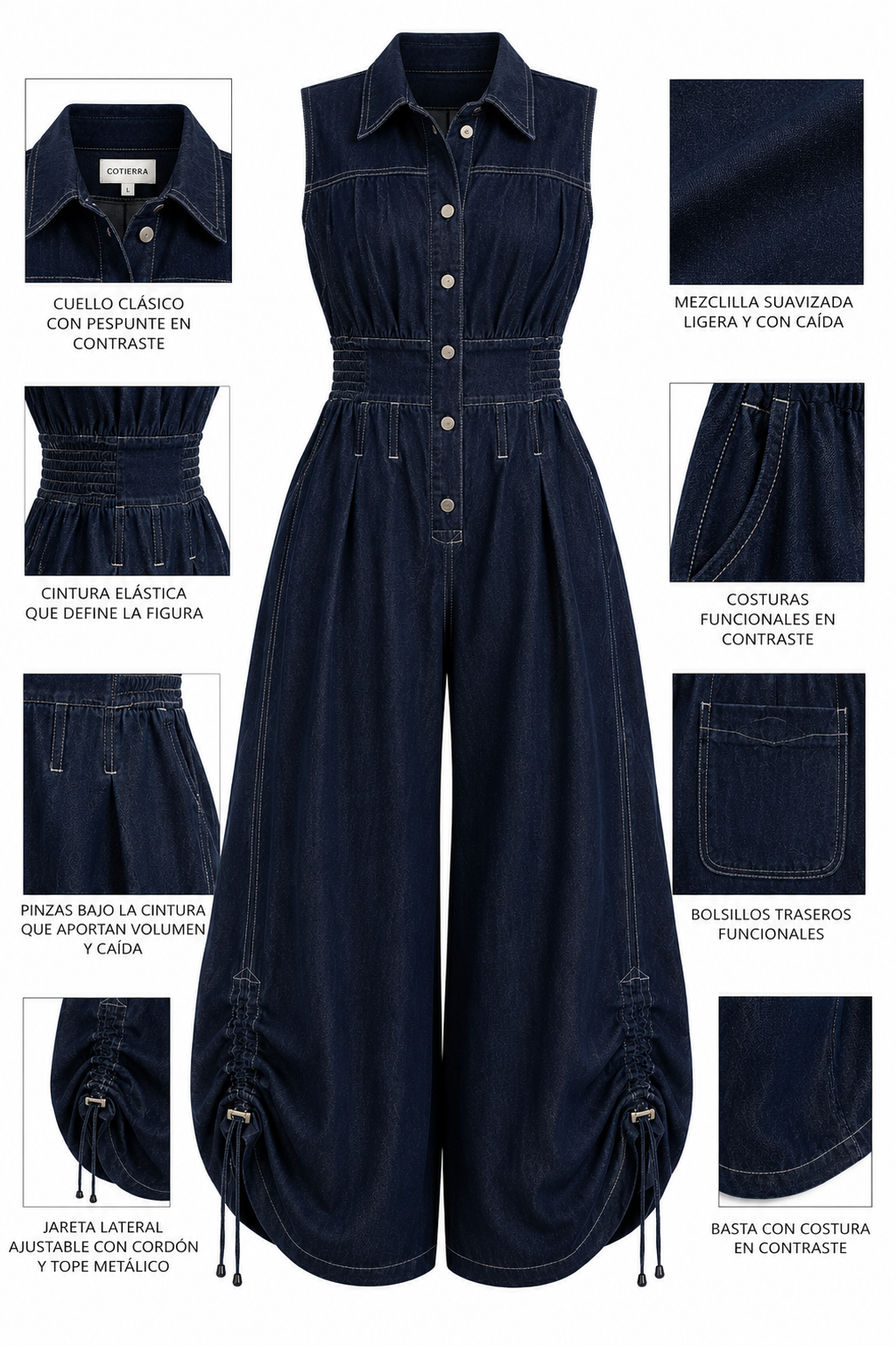 Jumpsuit Denim Azul Intenso