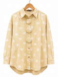 Camisa Denim Corazones Con Botones Jumbo