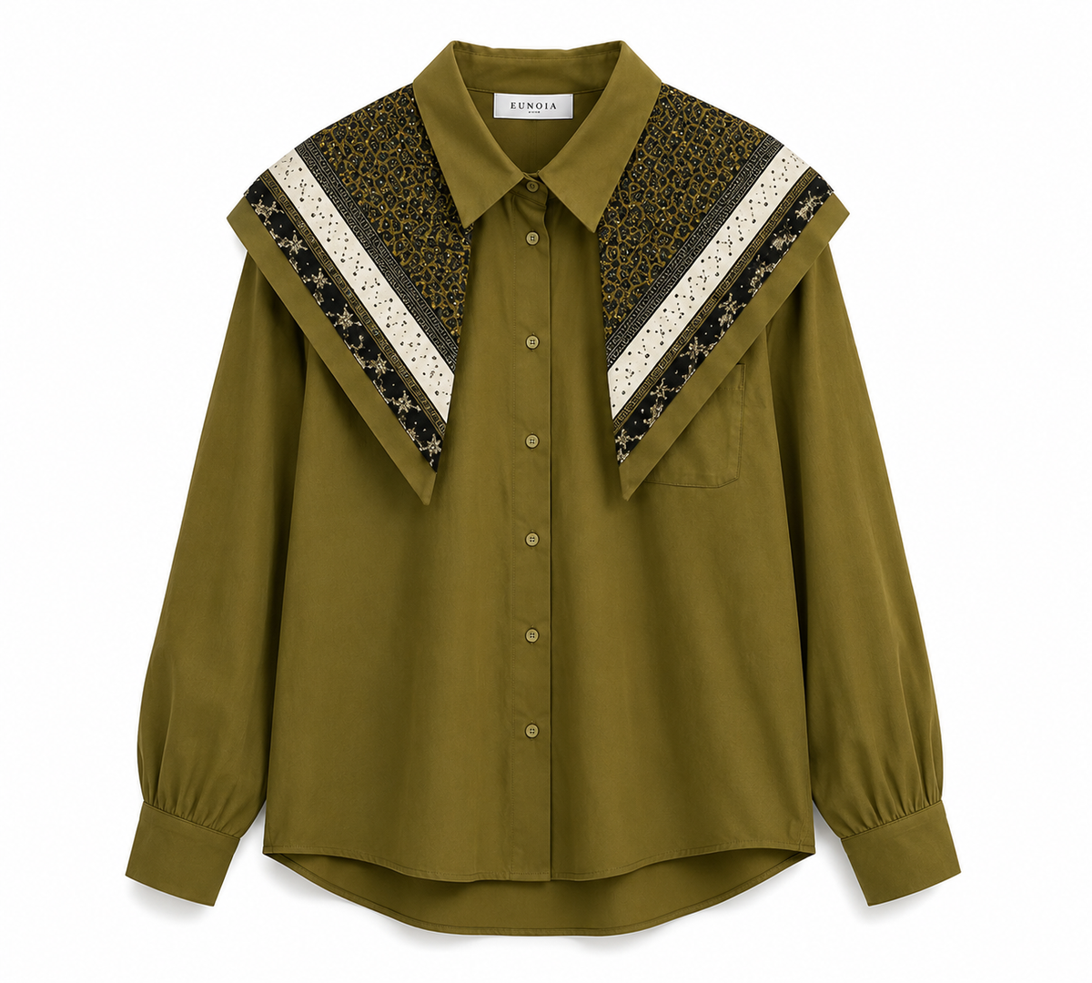 Blusa Camisera con Pañoleta – Estilo Chic