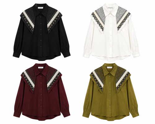 Blusa Camisera con Pañoleta – Estilo Chic
