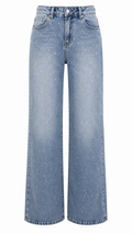 Pantalón Denim con Piedras de Cristal