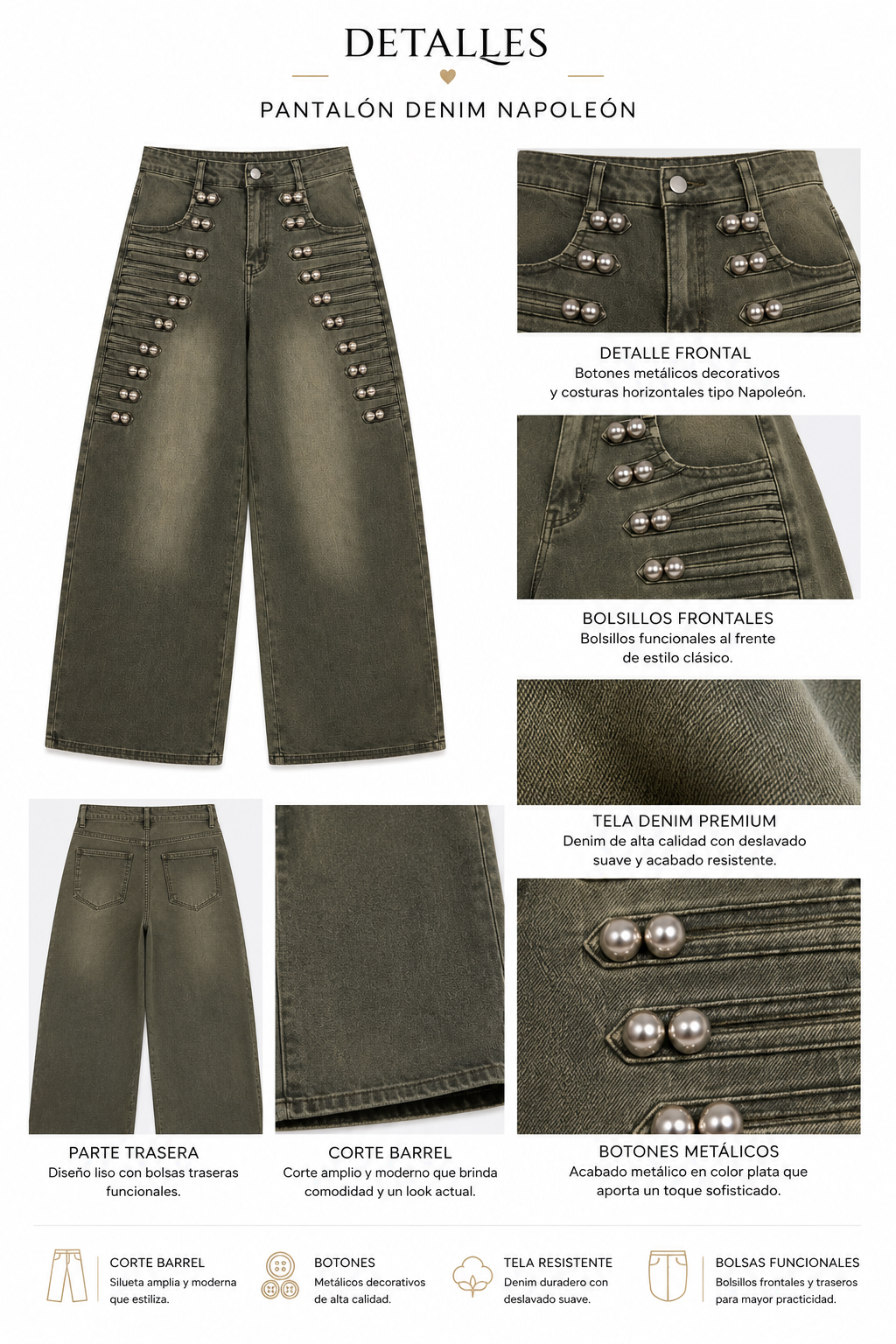 Pantalón Denim Napoleón